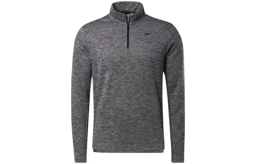 Reebok Sweatshirts Men's Gray Stand Collar Moderate Regular