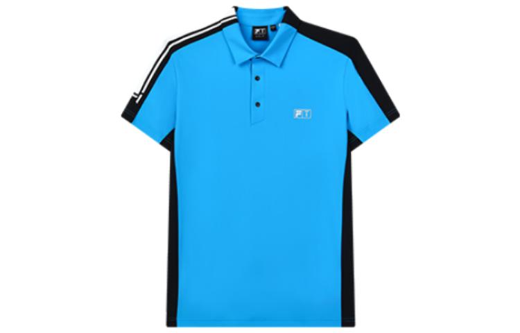 FILA Golf Polo Shirts Men's Lake Blue Polo Collar Moderate Straight Fit