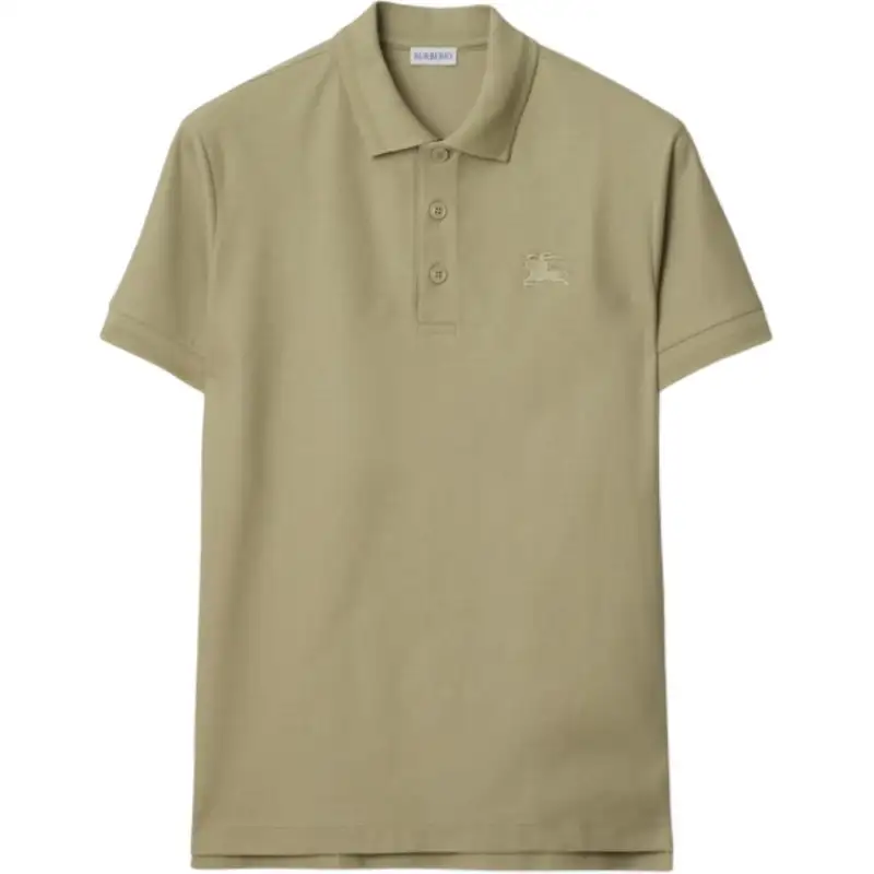 Burberry Logo Embroidered Short Sleeved Polo Shirt