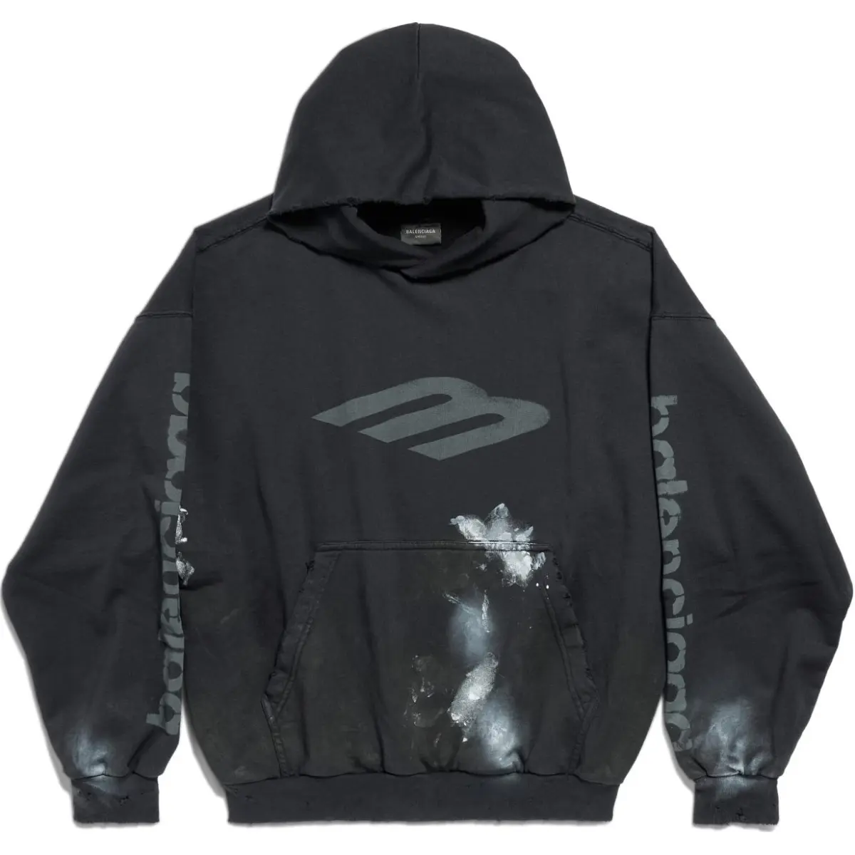 Balenciaga 3b Stencil Medium Fit Hoodie