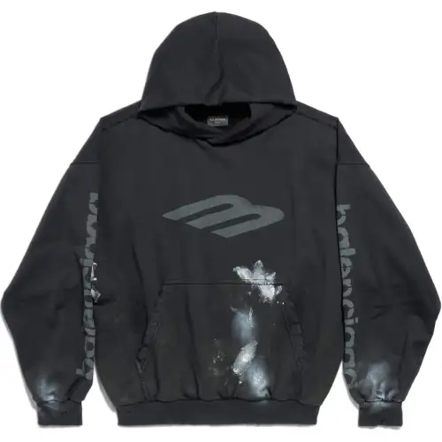 Balenciaga 3b Stencil Medium Fit Hoodie