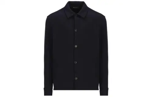 Loro Piana Shirts Men's Black Lapel Moderate Other