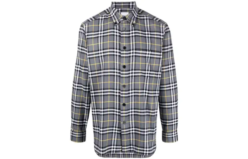 Burberry Check Pattern Cotton Flannel Shirt