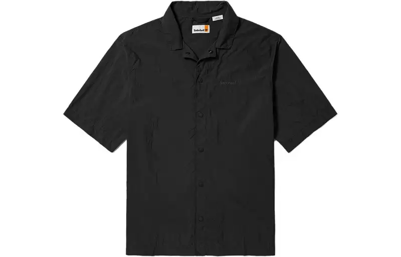 Timberland Shirts Unisex Black Lapel Moderate Shirt