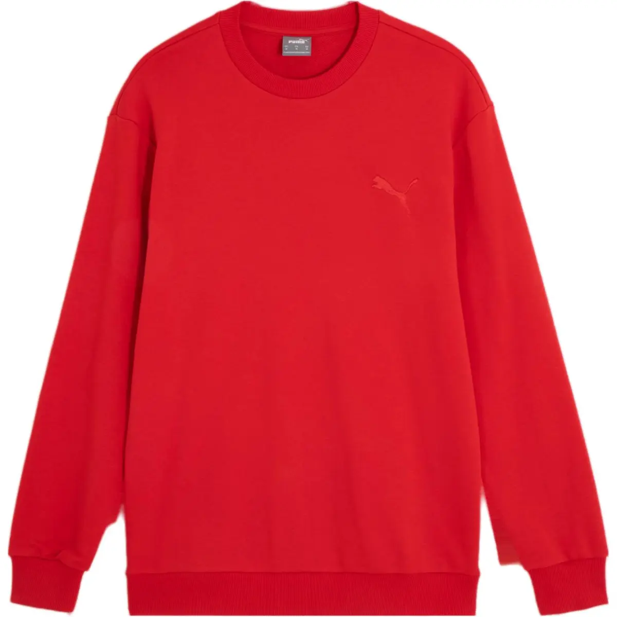 PUMA Sweatshirts Men's Red Crew Neck Moderate Other