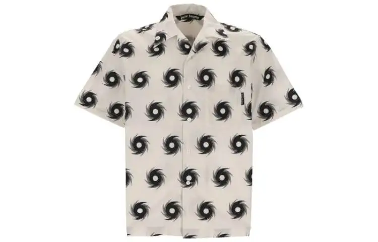 PALM ANGELS Shirts Men's White Pointed Collar Moderate Other