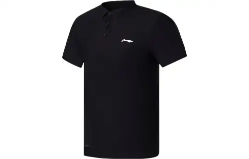 Li Ning Fitness Series Polo Shirt Men's Black
