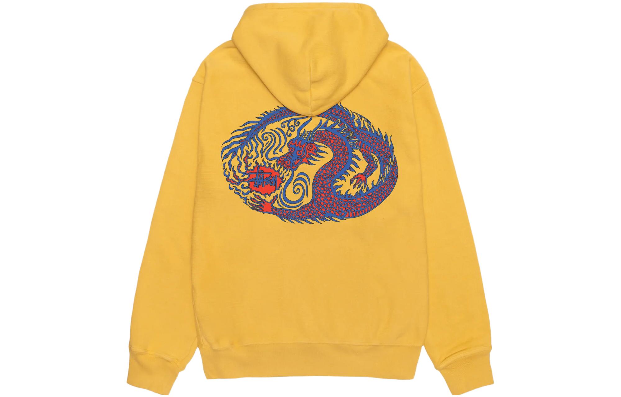 Худи Stussy FW23 Mosaic Dragon Hoodie Pigment Dyed (черный)