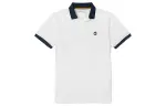 Timberland Polo Shirts Men's White Polo Collar Moderate Straight Fit
