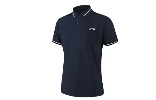 Li Ning Polo Shirt Men's Navy Blue