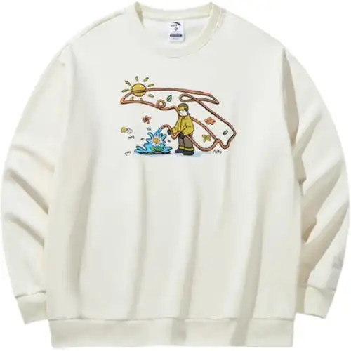 Anta Sweatshirt Unisex Vanilla White