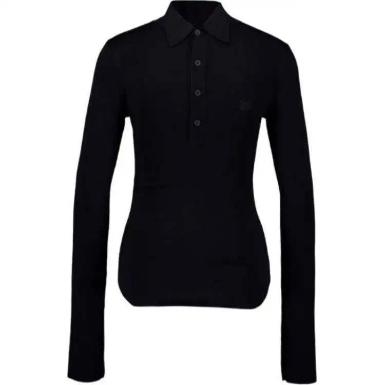 Balenciaga Long Sleeved Knit Polo Top