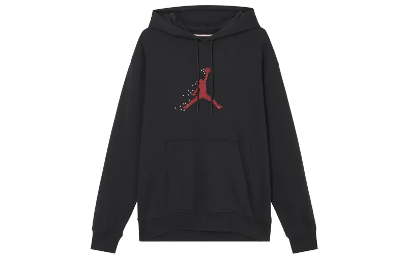 Jordan Sweatshirts Men's Black Hooded Non Detachable Moderate Regular