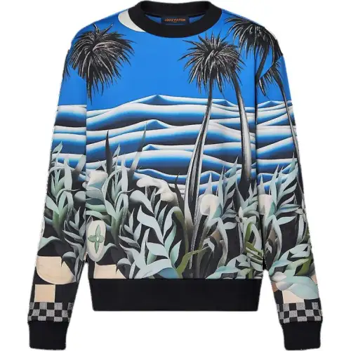 LOUIS VUITTON Printed Technical Cotton Sweatshirt