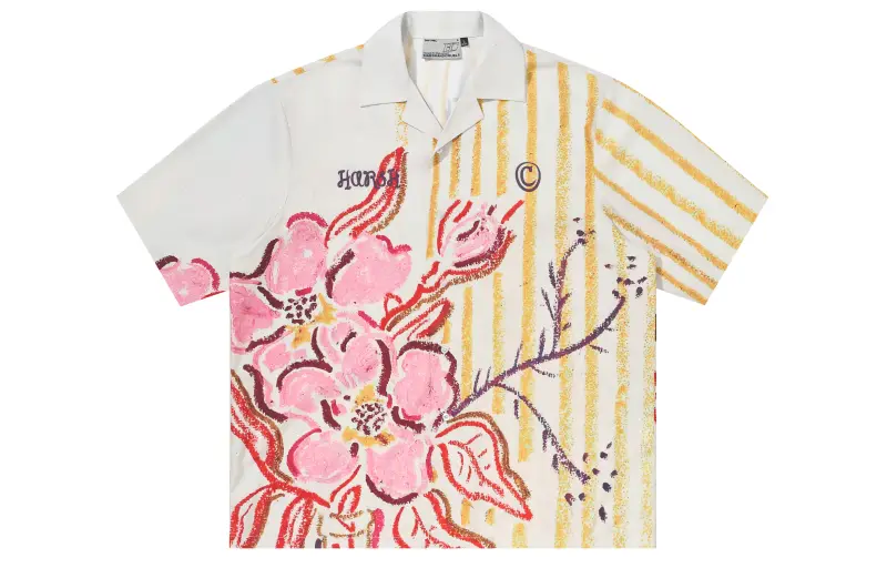 HARSH AND CRUEL Shirts Unisex Multicolor Cuban Collar Moderate Hawaii