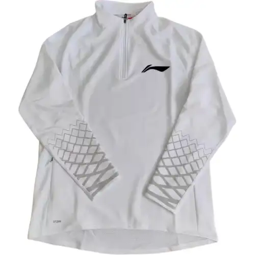 Li Ning Sweatshirts Men's White Stand Collar Moderate Other