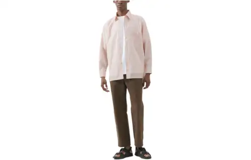 UNIQLO Shirt Unisex Light Pink Orange