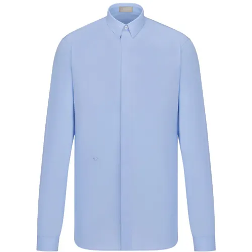 DIOR Shirts Men's Blue Lapel Moderate Other