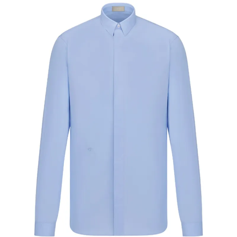 DIOR Shirts Men's Blue Lapel Moderate Other