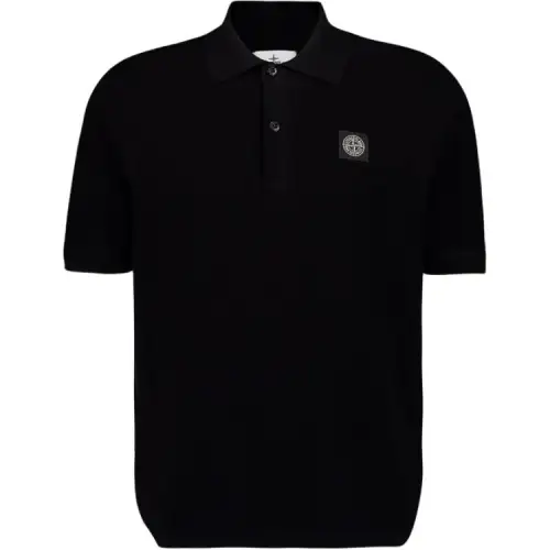 STONE ISLAND Logo Patch Short Sleeved Polo Shirt