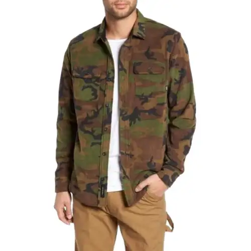 Vans Shirts Men's Green Lapel Moderate