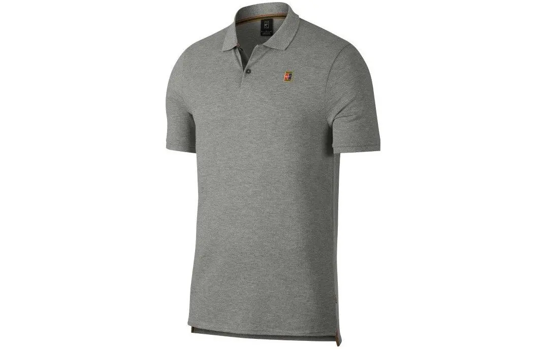 Nike Polo Shirts Men's Gray Polo Collar Moderate Straight Fit