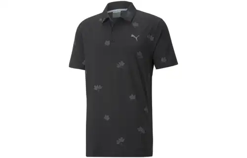 PUMA Polo Shirts Men's Black Moderate Straight Fit
