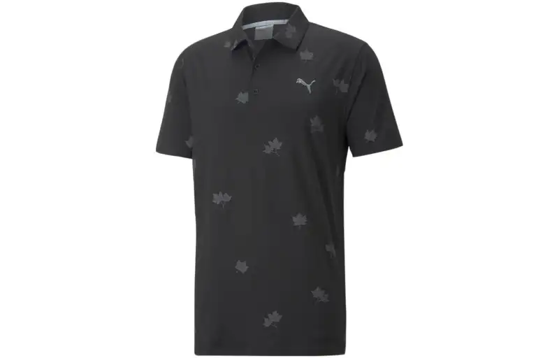 PUMA Polo Shirts Men's Black Moderate Straight Fit