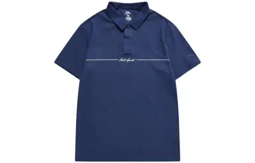 ANTA Polo Shirts Men's Blue Polo Collar Moderate Straight Fit