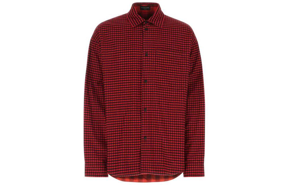 Мужская рубашка Balenciaga Plaid (красная)