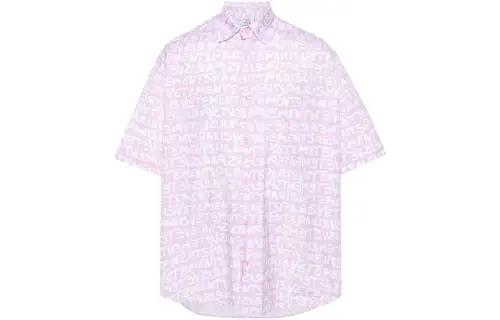 Vetements Short Sleeve Grafitti Print Shirt