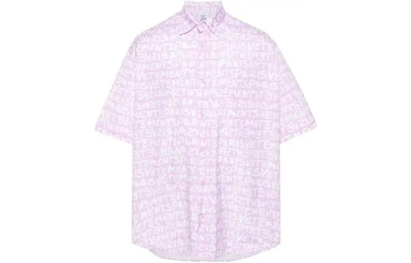 Vetements Short Sleeve Grafitti Print Shirt