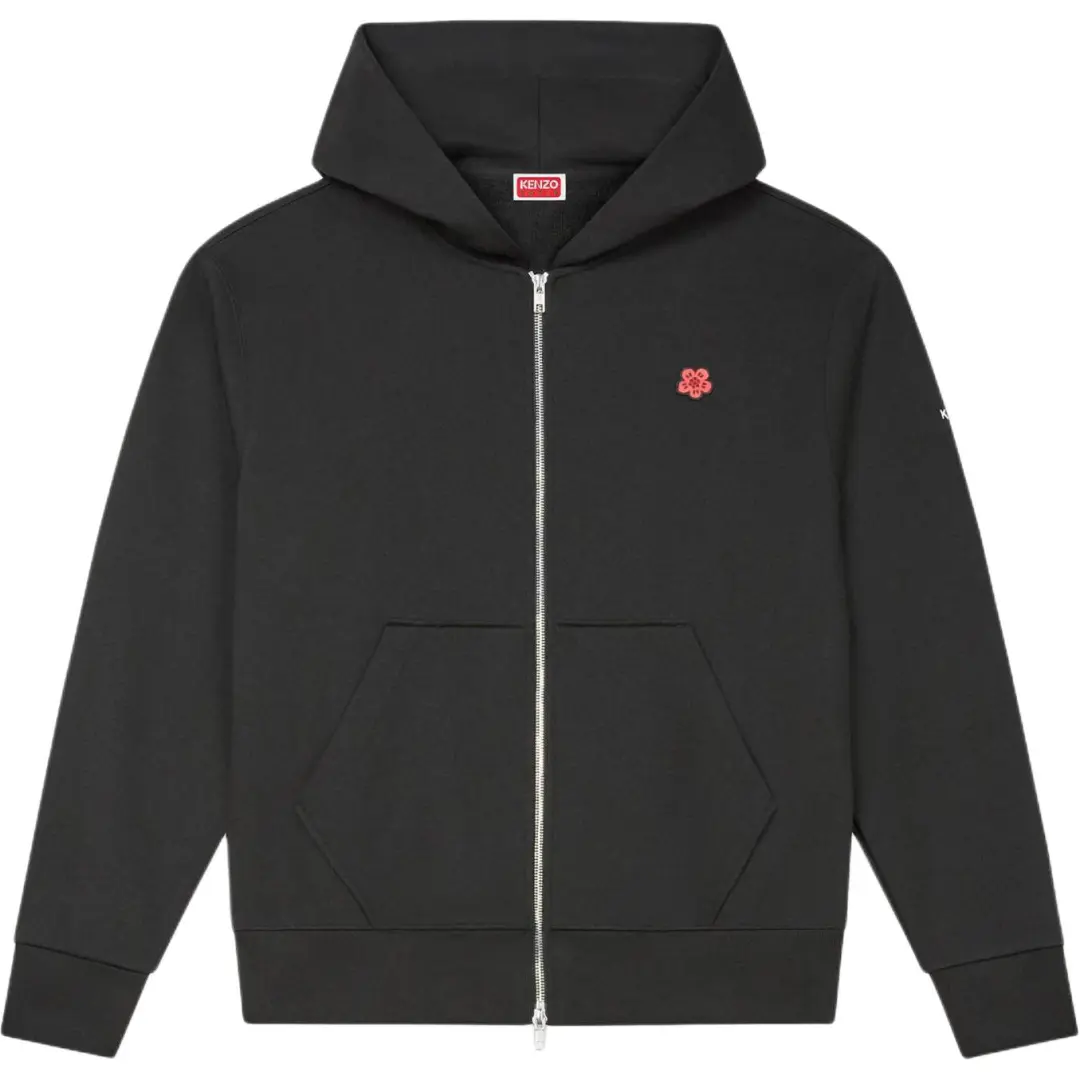 KENZO Boke Flower Embroidered Zipped Hoodie