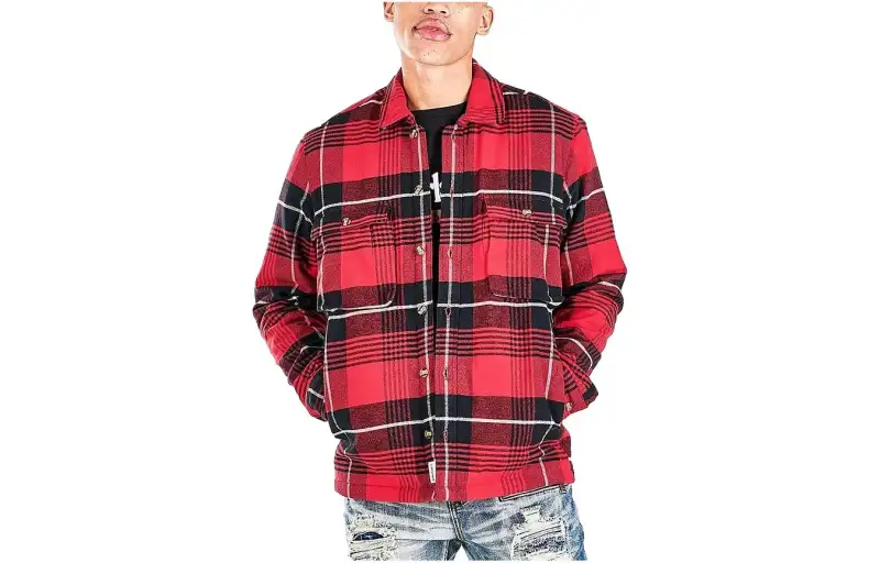 Timberland Shirts Men's Red Lapel Moderate Shirt