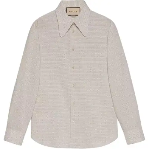 GUCCI Shirts Men's Light Blue Lapel Moderate Other
