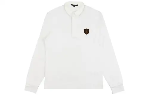 GUCCI Polo Shirts Men's White Polo Collar Moderate Other