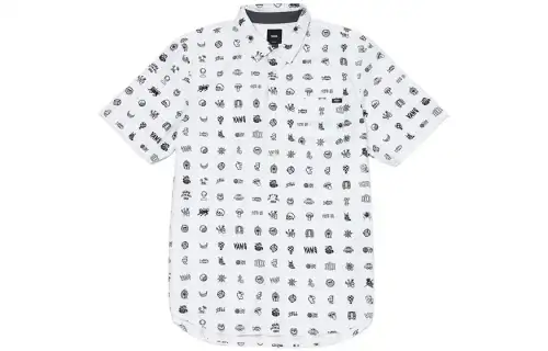 Vans Shirts Men's White Lapel Moderate Other