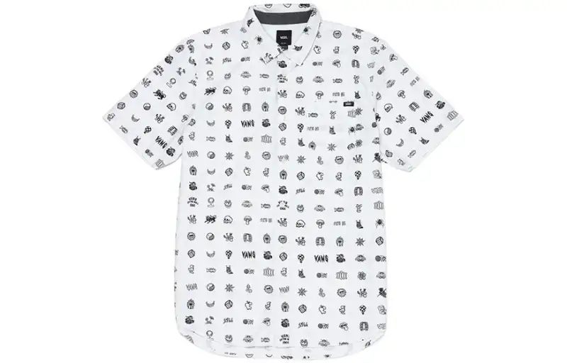 Vans Shirts Men's White Lapel Moderate Other