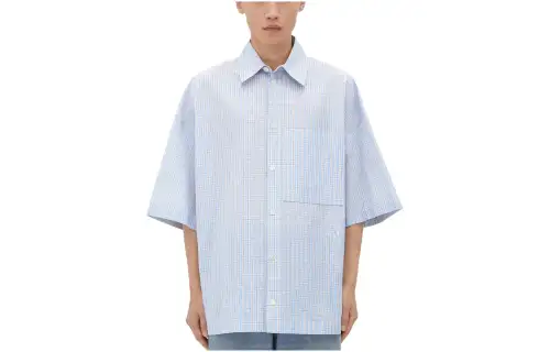 Bottega Veneta Bv Embroidered Check Overshirt