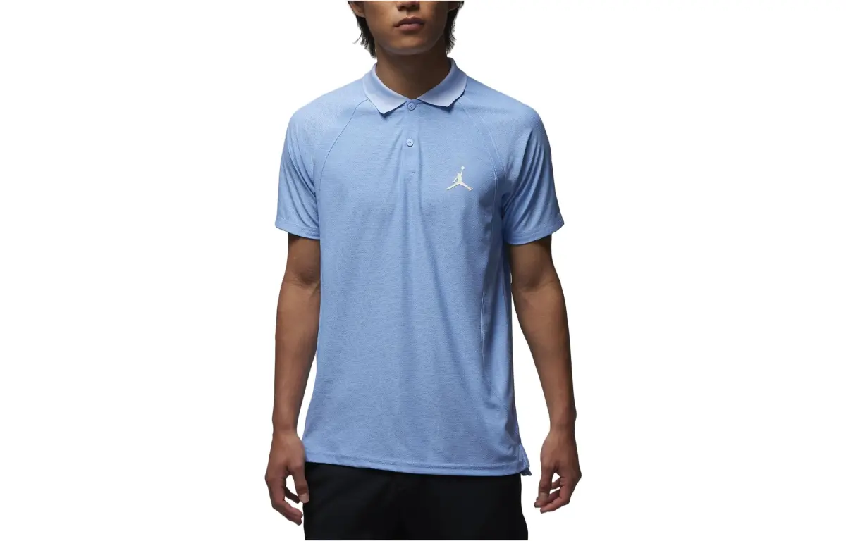 Jordan Polo Shirts Men's Blue Polo Collar Moderate Straight Fit