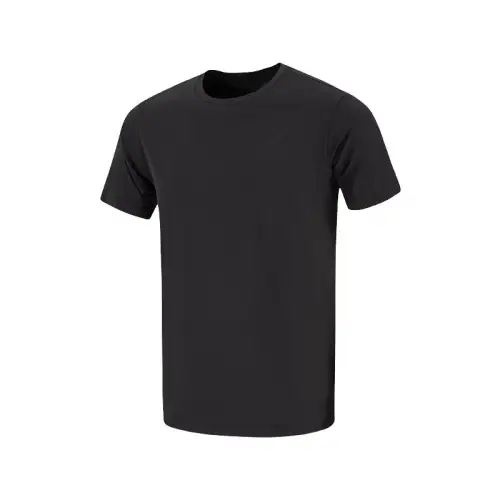 ASICS T Shirts Men's Black Crew Neck Thin
