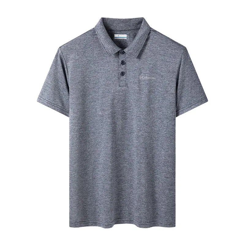 Columbia Polo Shirts Men's Gray-465 Polo Collar Moderate