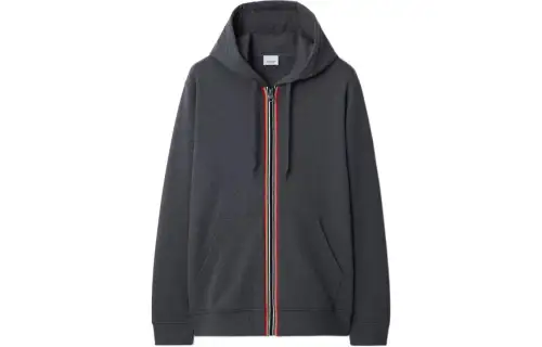Burberry Hove Stripe Zip Hoodie