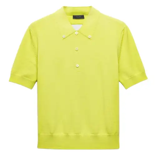 PRADA Short Sleeved Knitted Polo Shirt