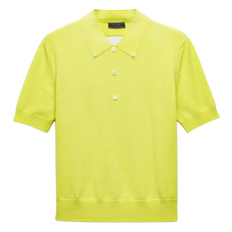 PRADA Short Sleeved Knitted Polo Shirt