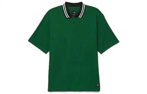 Vans Polo Shirts Men's Green Polo Collar Moderate Straight Fit