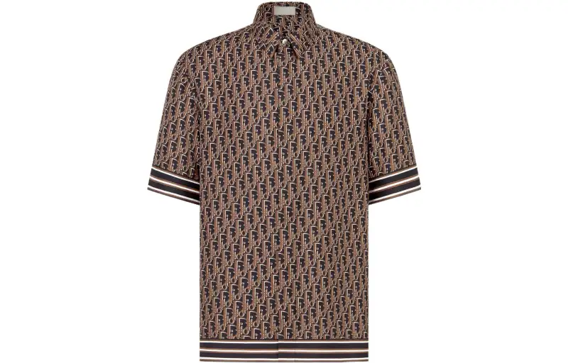 DIOR Quarterly New Products Shirts Men's Brown Lapel Moderate Other