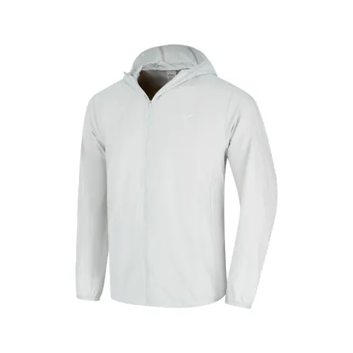 ASICS Jackets Men's Gray Hooded Thin Other