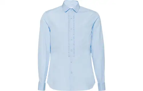 PRADA Shirts Men's Blue Lapel Moderate