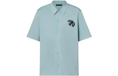 LOUIS VUITTON Lv Fall Series Shirt Men's Blue